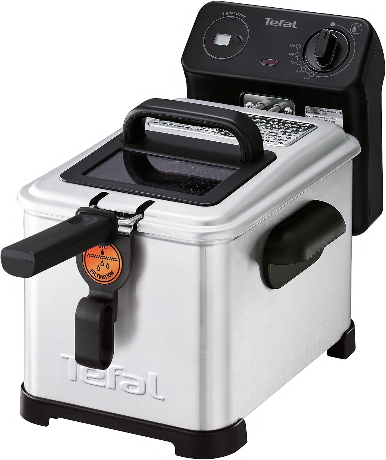 Detalle de Tefal Filtra Pro FR5160 friteuse, 4 liter, 2400 W en regelbare thermostaat