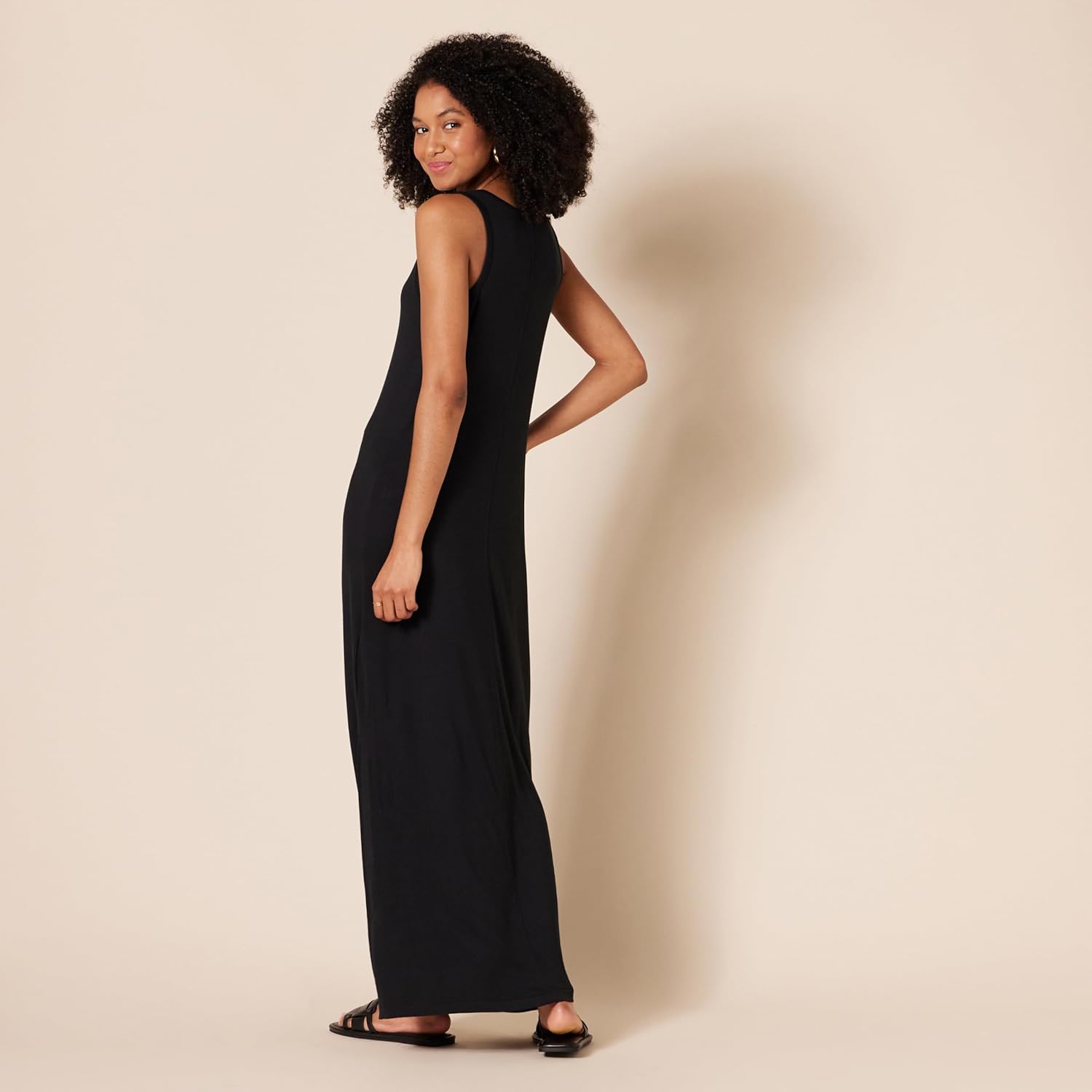 Thumbnail 1 de Amazon Essentials Women's Side-Slit V-Neck Jersey Maxi Dress