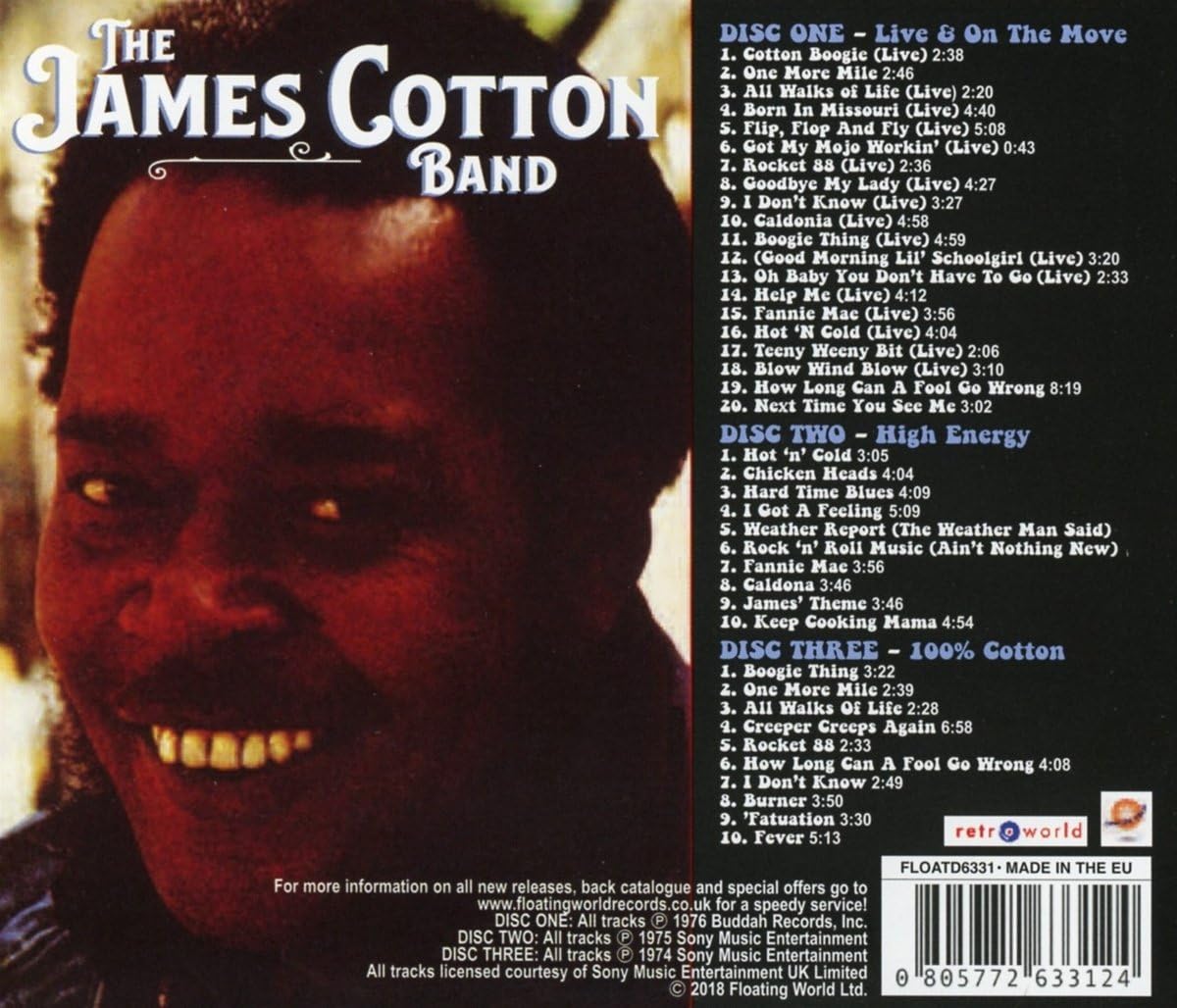 Detalle 2 de Buddah Blues -Reissue- 2枚組CD、ジェームス・コットンの70年代3作品を収録