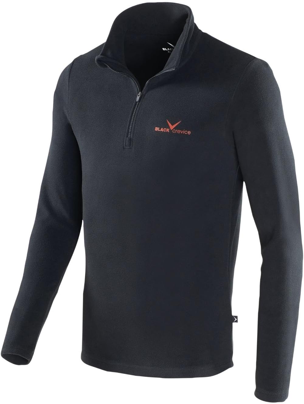 Detalle de Black Crevice Col Roulé de Ski Polaire pour Homme – Confort et chaleur sobre