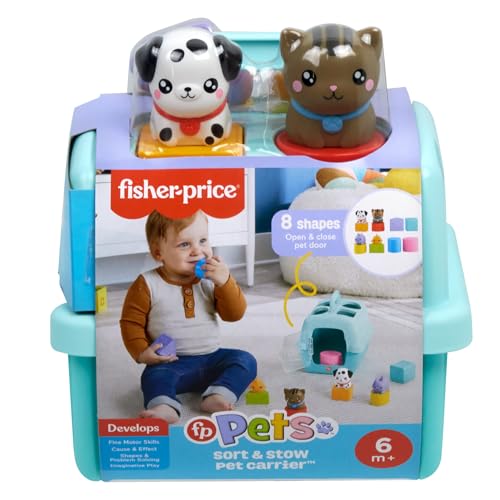 Detalle de Fisher-Price FP Pets Transportín Clasifica y Guarda: juguete de clasificación de formas para bebés desde 6 meses
