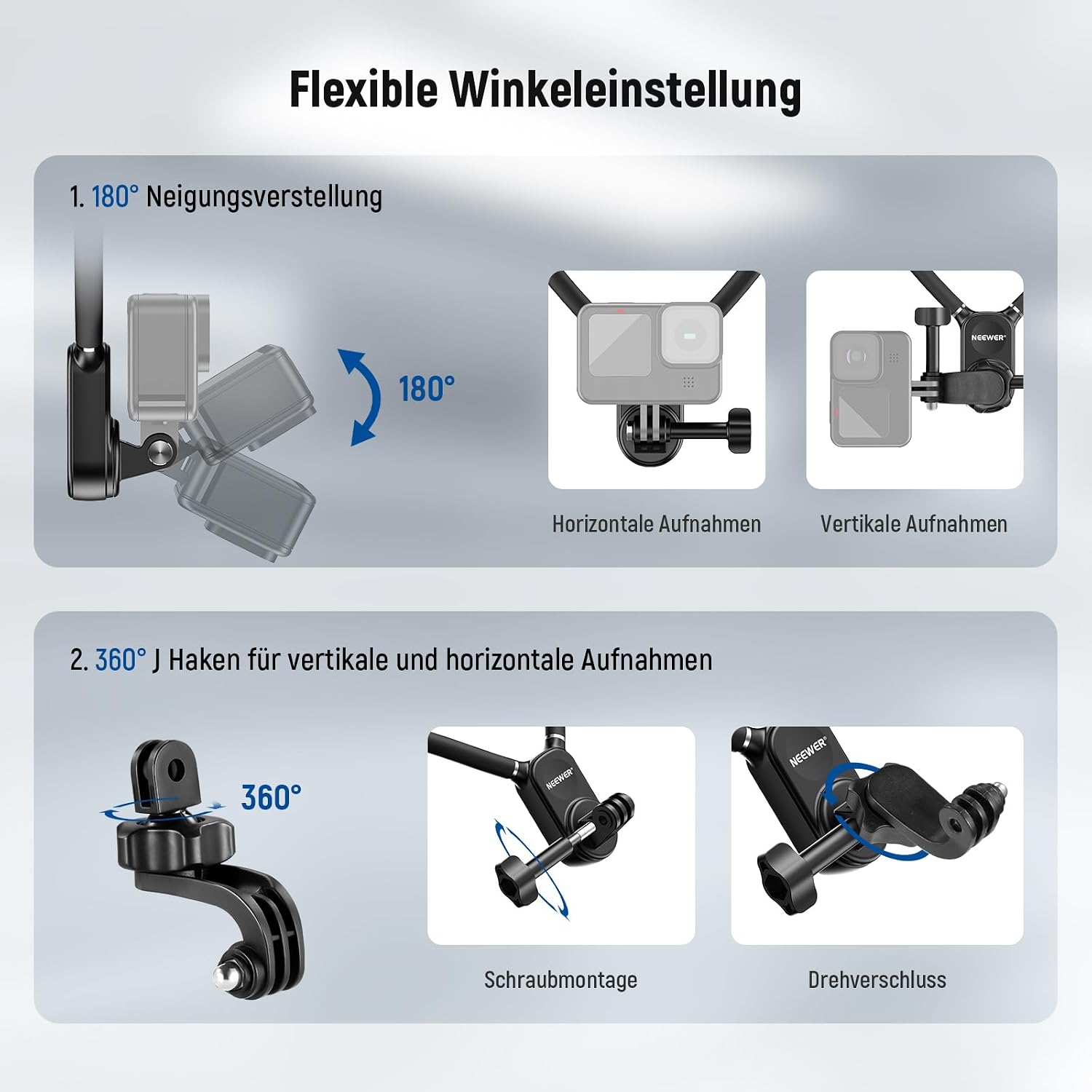 Detalle de NEEWER magnetische Hals-Halterung mit Pocket 3 Käfig für POV-Aufnahmen (GP39)