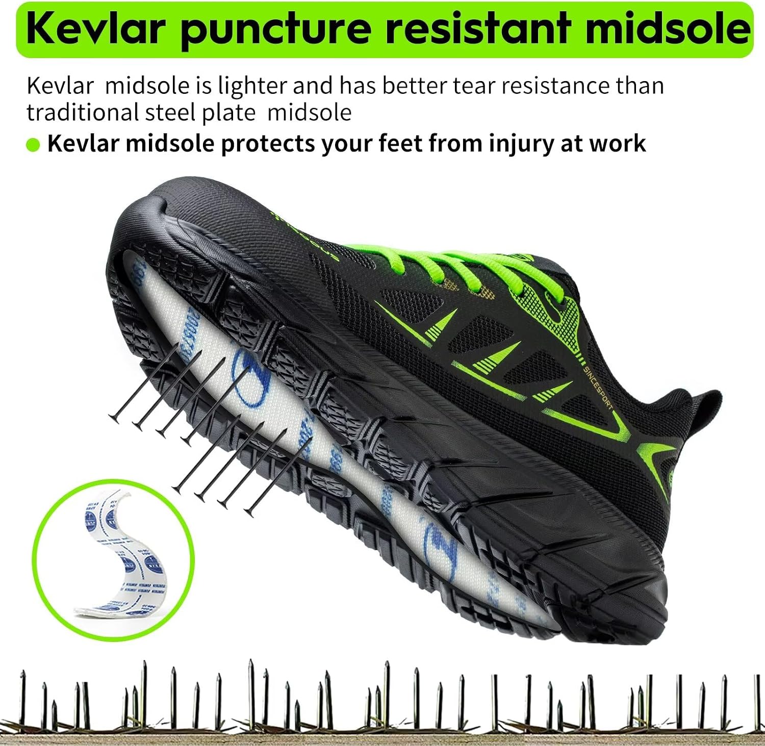 Thumbnail 3 de ISOOUS Scarpe antinfortunistiche uomo leggere con punta in acciaio e suola antiscivolo