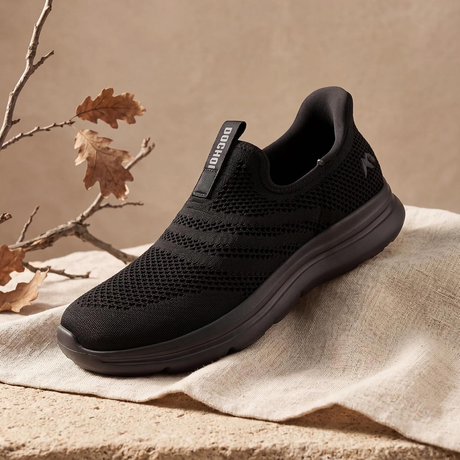 Detalle de ODCKOI Herren Slip On Sneaker mit Mesh – ultraleicht, atmungsaktiv und bequem