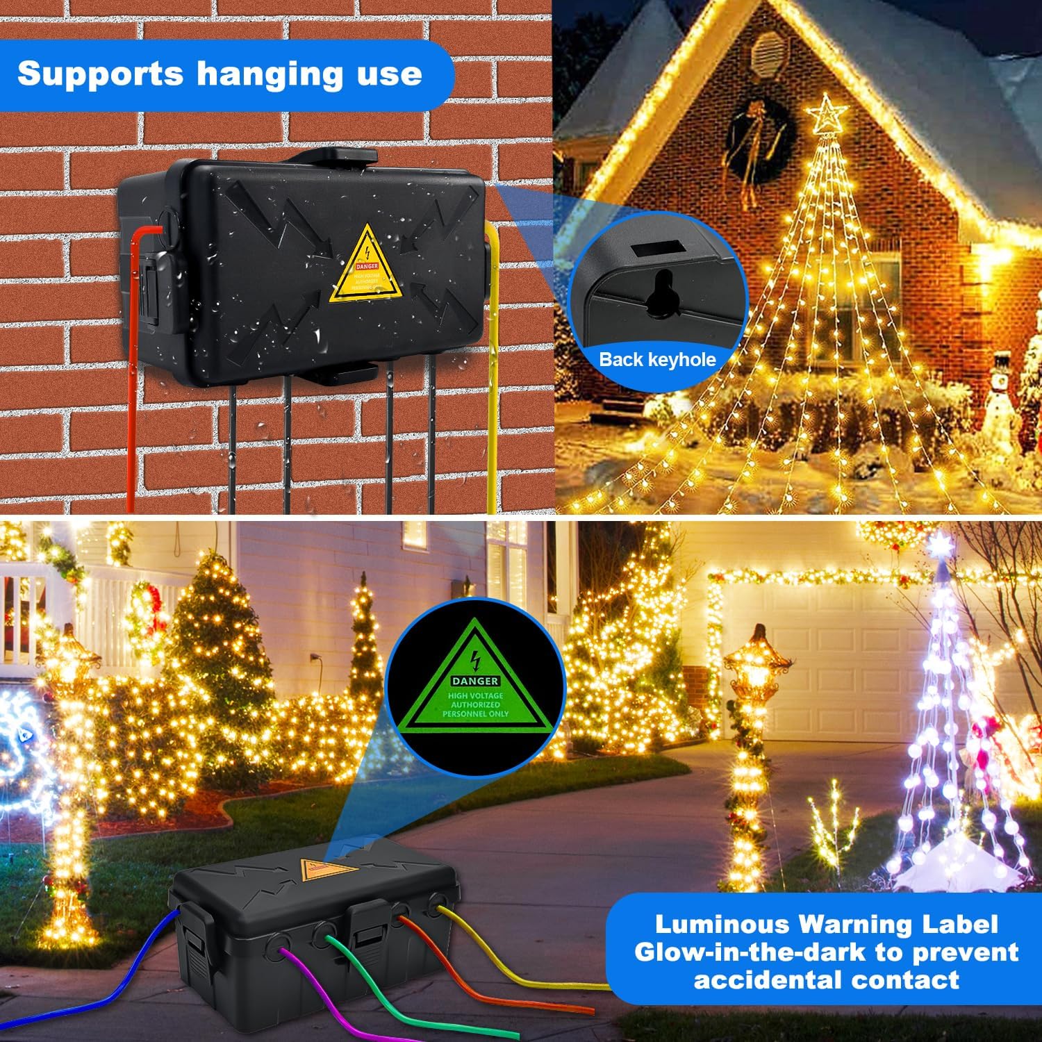 Thumbnail 5 de Hrensaw Medium Outdoor Electrical Box, 6 Cable Ports, IP54, Black
