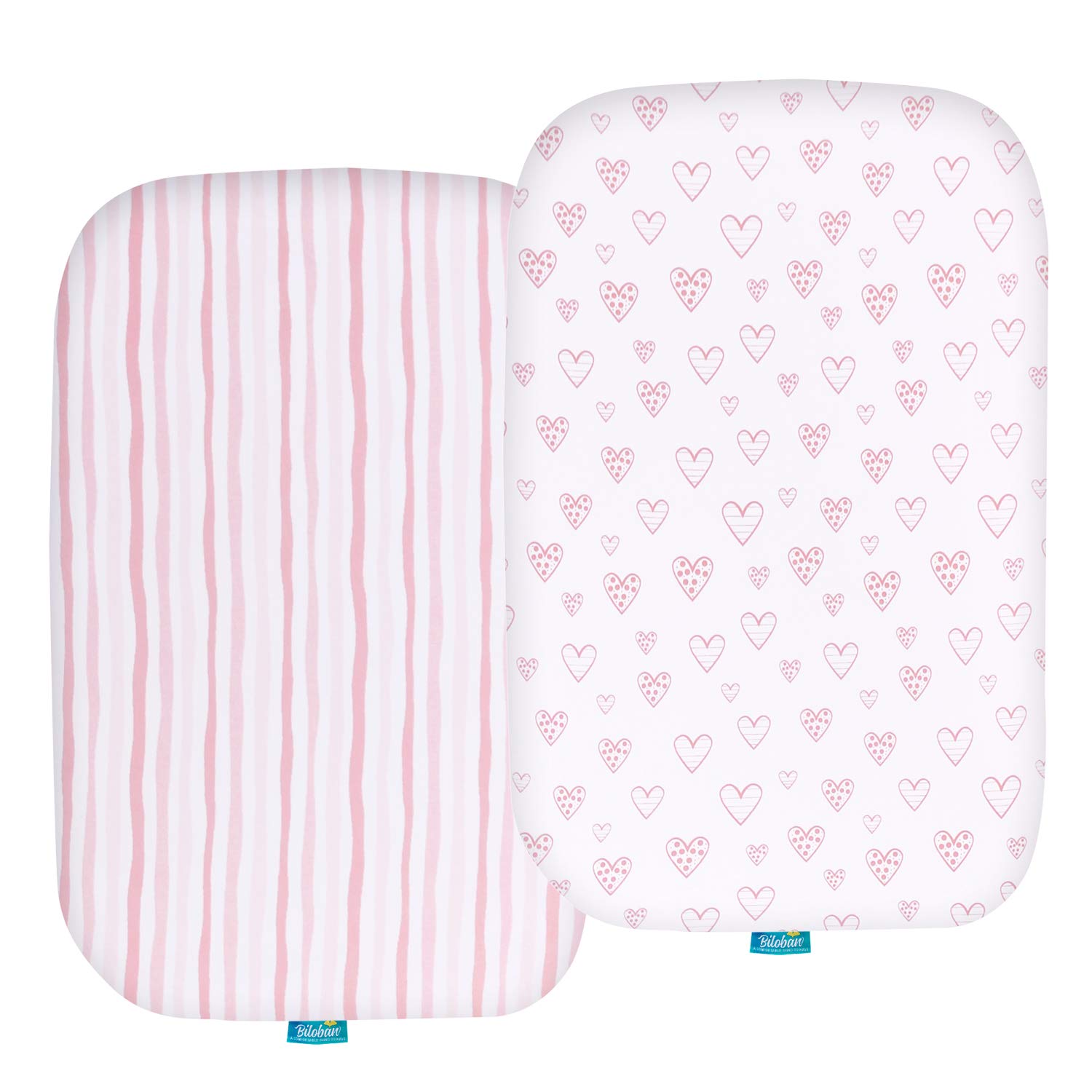 Detalle de Biloban Bassinet Sheets for GROWNSY and Semphis, 100% Cotton 2-Pack