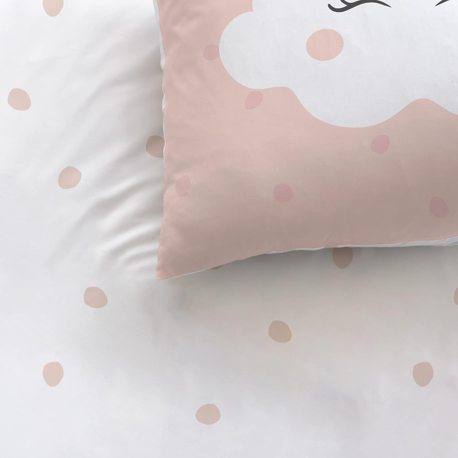 Thumbnail 1 de Parure de lit enfant fille MATT & ROSE 140x200 cm Nuages (100% coton) avec housse de couette + taie 65x65 cm