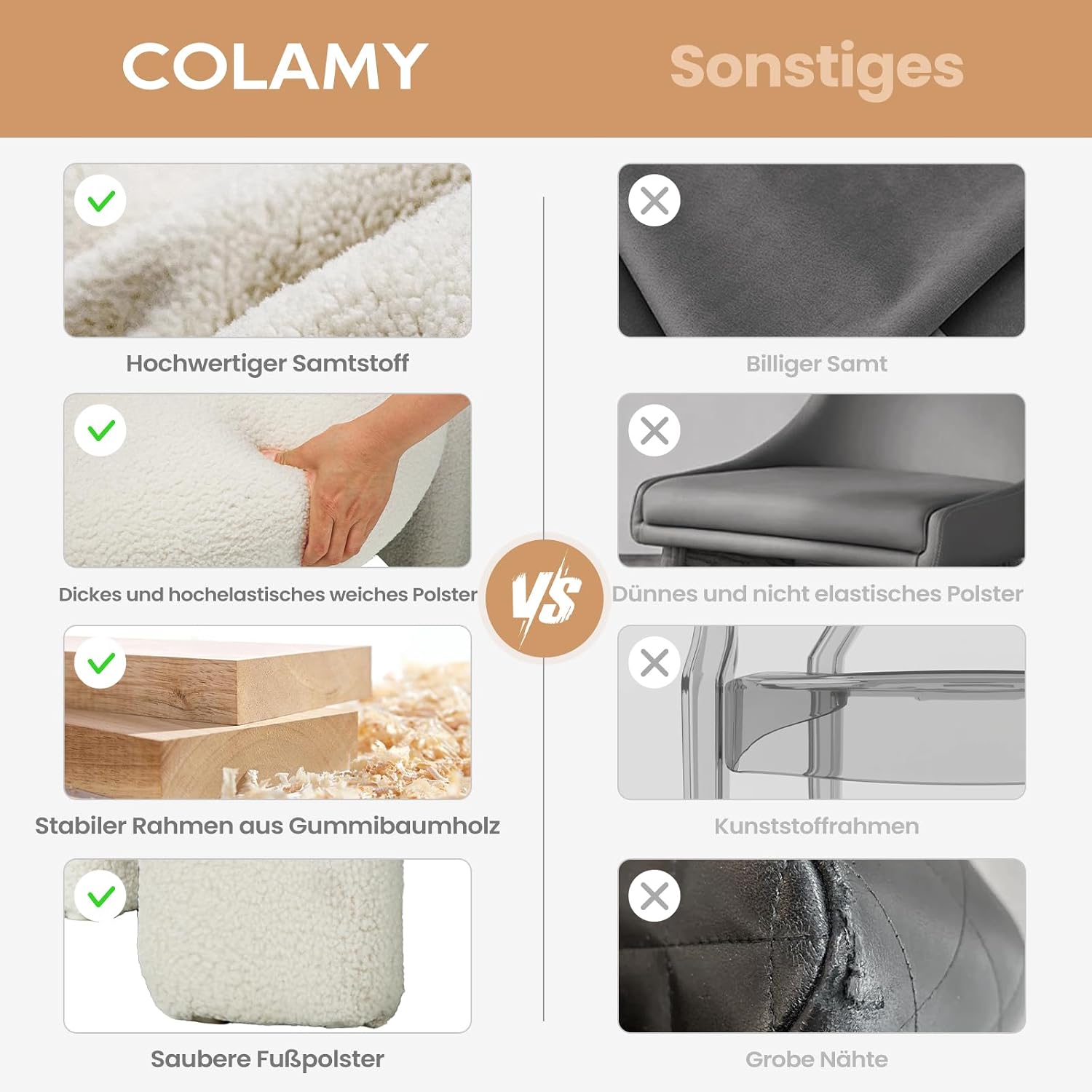 Thumbnail 5 de COLAMY Modern Velvet Ohrensessel