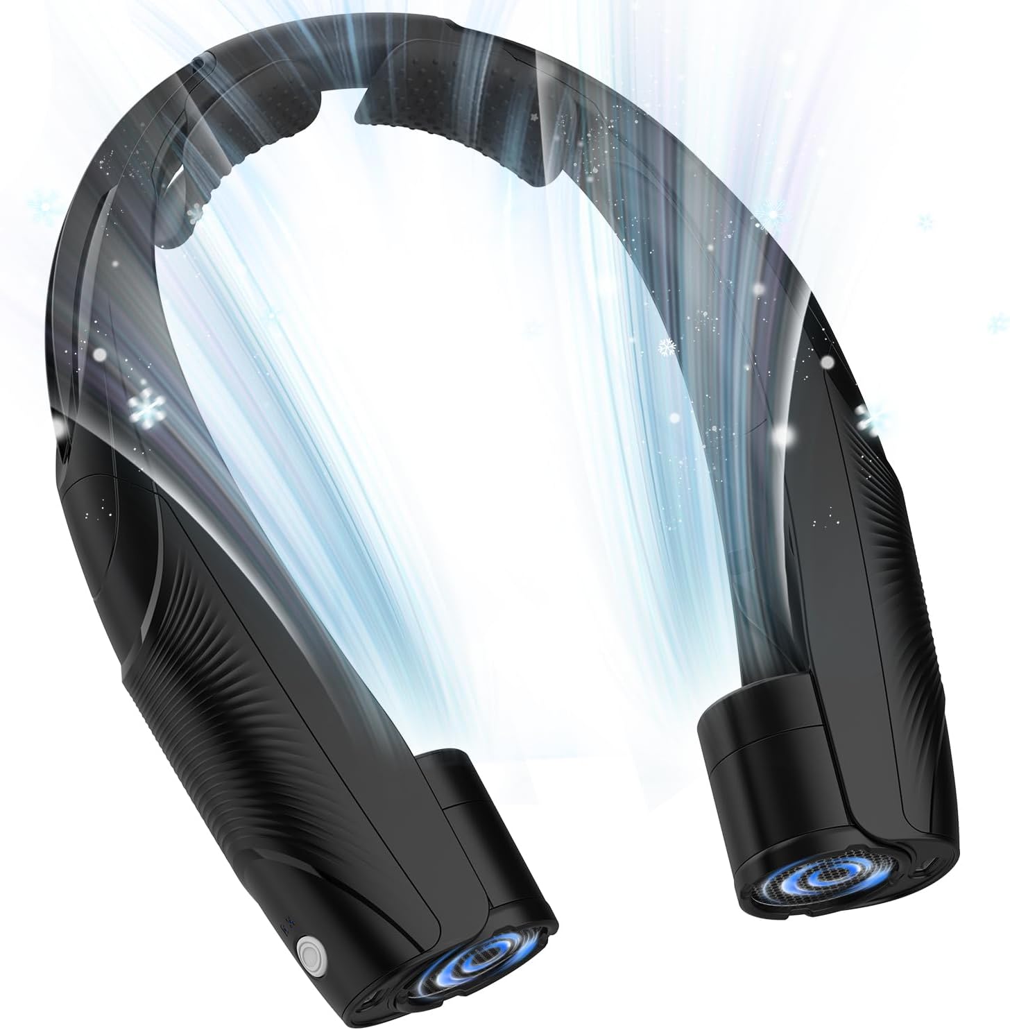 Detalle de Enituo Neck Fan 6000mAh USB Rechargeable Hands Free Personal Fan (Navy Blue)