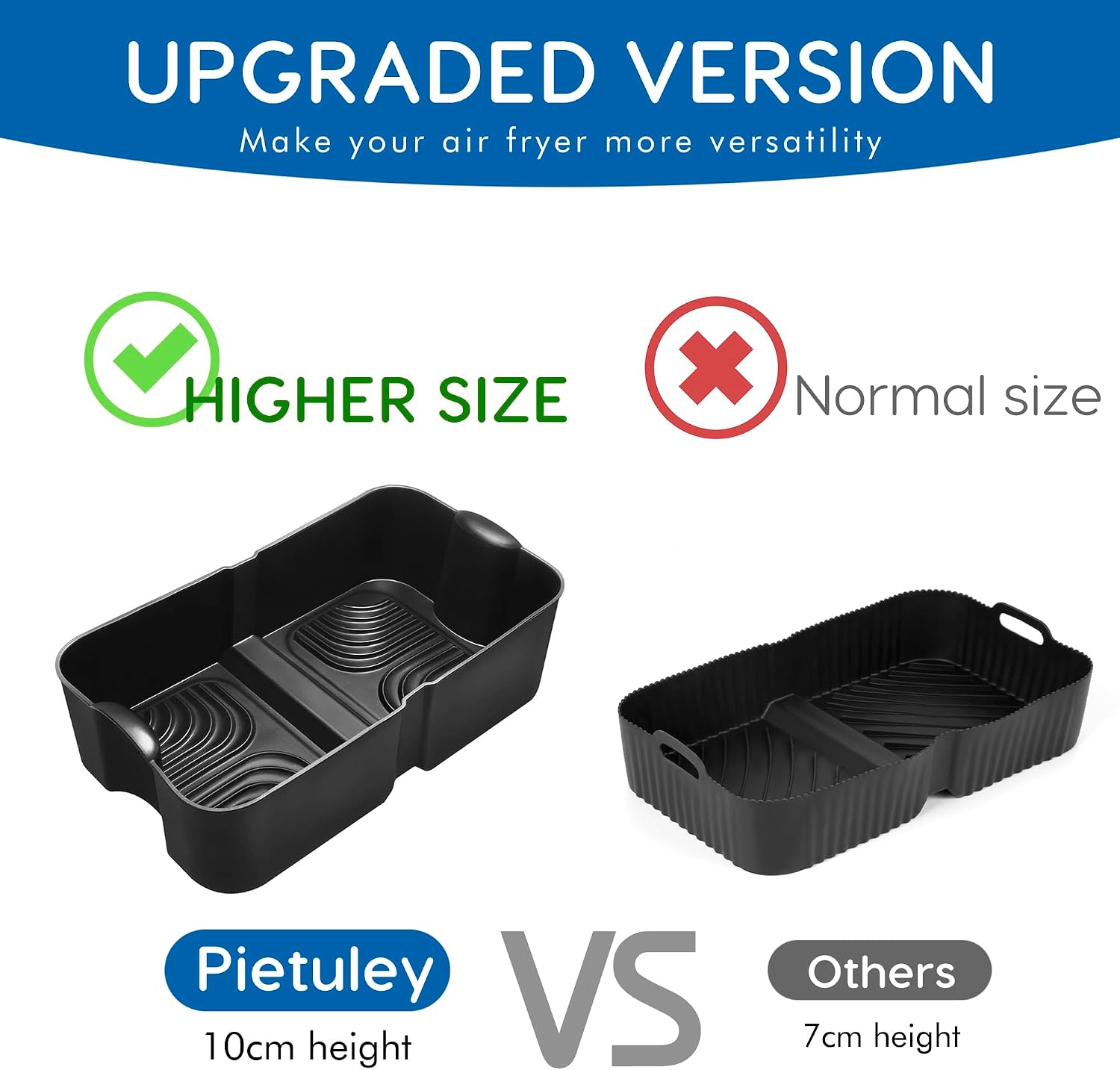 Thumbnail 1 de Pietuley Af500uk liners silikonformar för airfryer, 3 delar för Ninja AF500EU