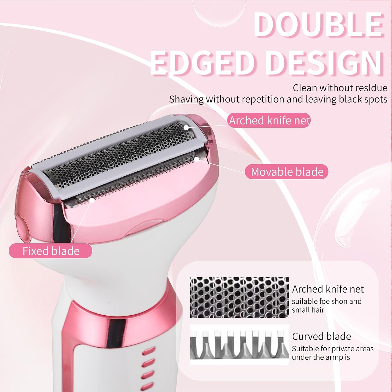 Detalle de Beanify 4-in-1 Electric Razor with LED Display — Wet/Dry, USB-C, IPX7