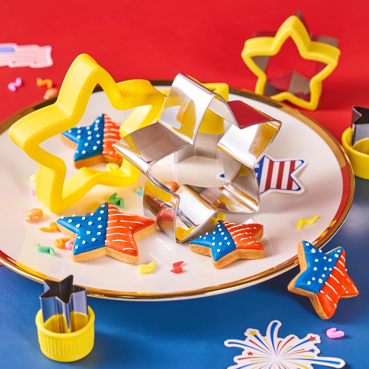 Detalle de ETERSION Star Cookie Cutter Set — 5 Piece Mini to Large Star Cutters (1" to 4")