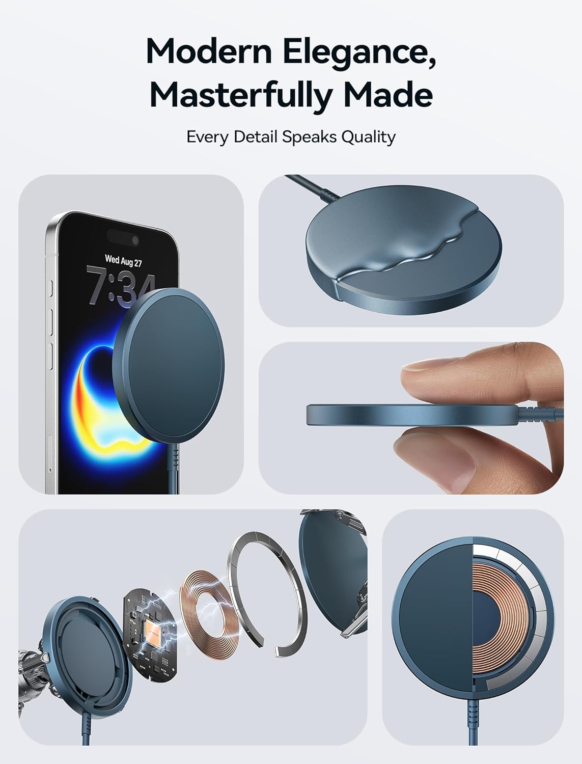 Thumbnail 4 de JSAUX Magnetic Wireless Charger for iPhone 17