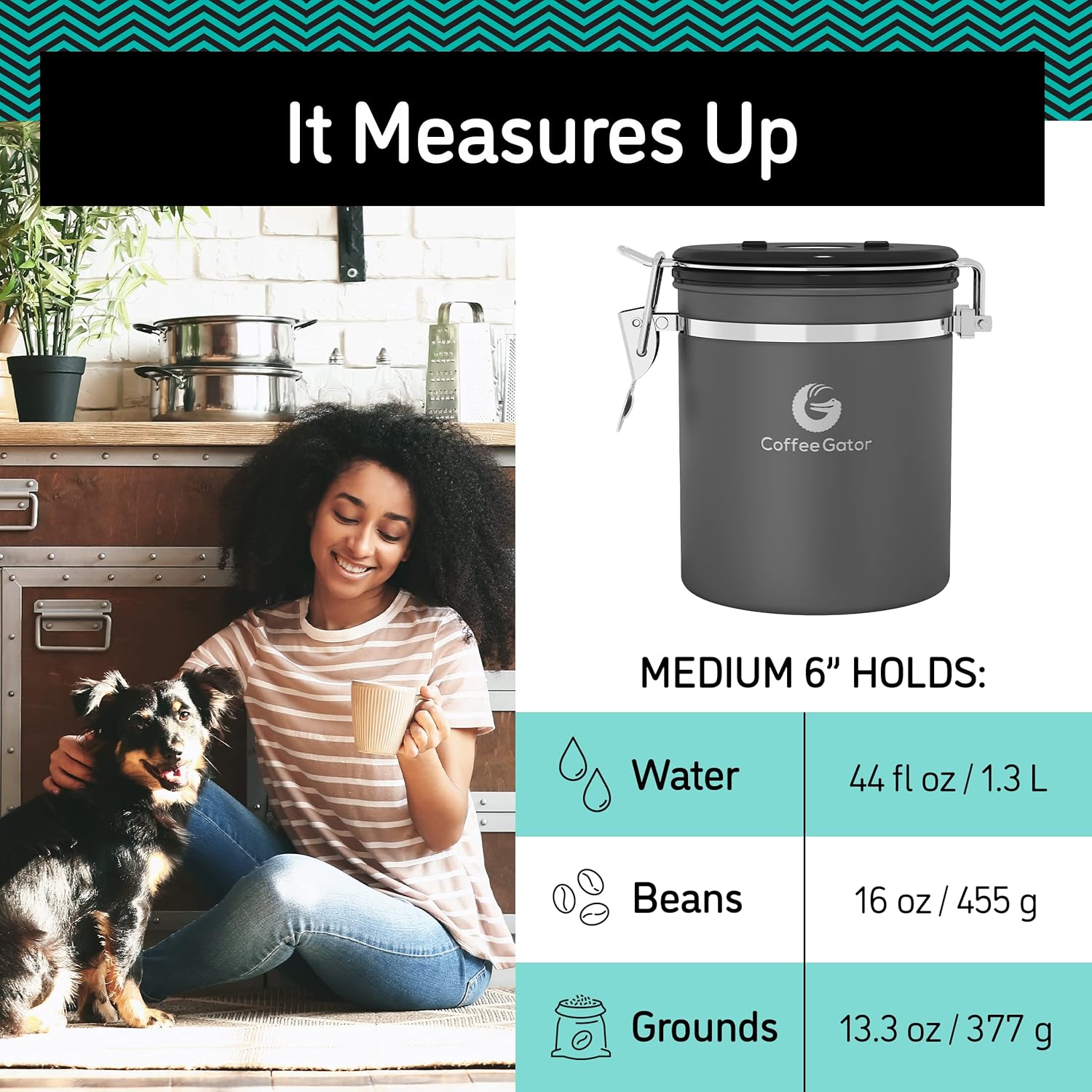 Thumbnail 5 de Coffee Gator Kaffeedose Edelstahl