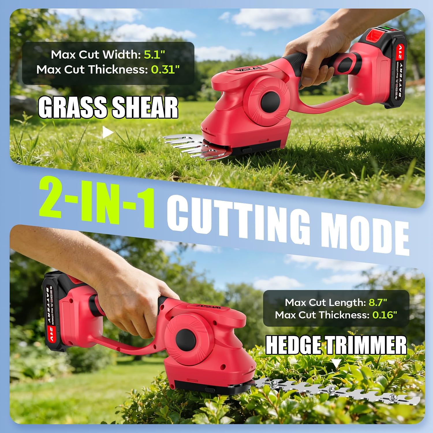 Detalle de Supleap Cordless Hedge Trimmer 600W