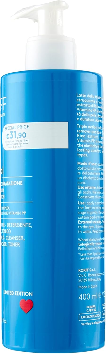 Thumbnail 2 de Korff Essence Latte Viso All in One Triplice Azione (detergente, struccante e tonico) con Acido Ialuronico, 400 ml