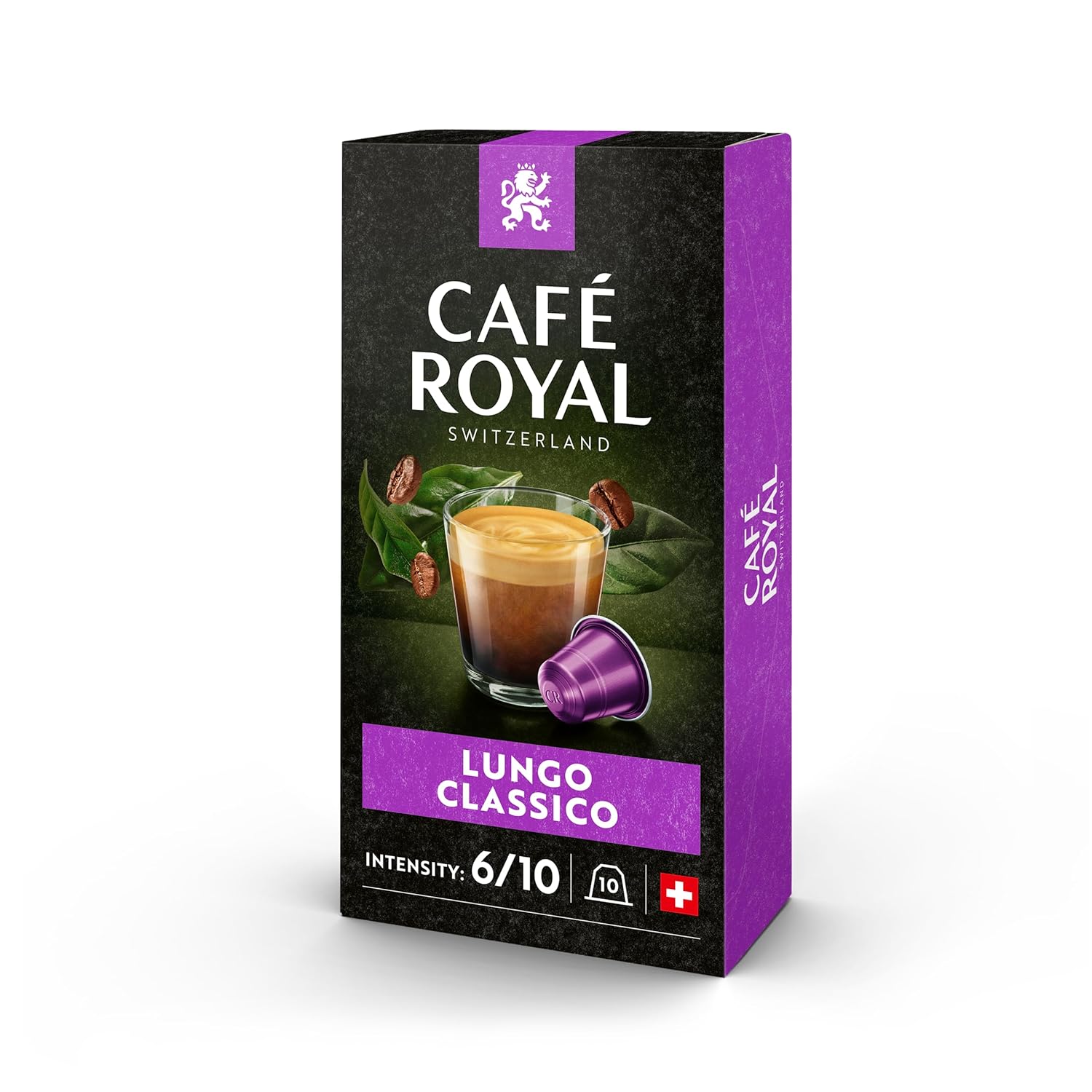 Thumbnail 5 de Café Royal Lungo Forte – Nespresso-kompatible Kaffeekapseln, 100 Kapseln, 100% Arabica, dunkle Röstung, Intensität 8/12