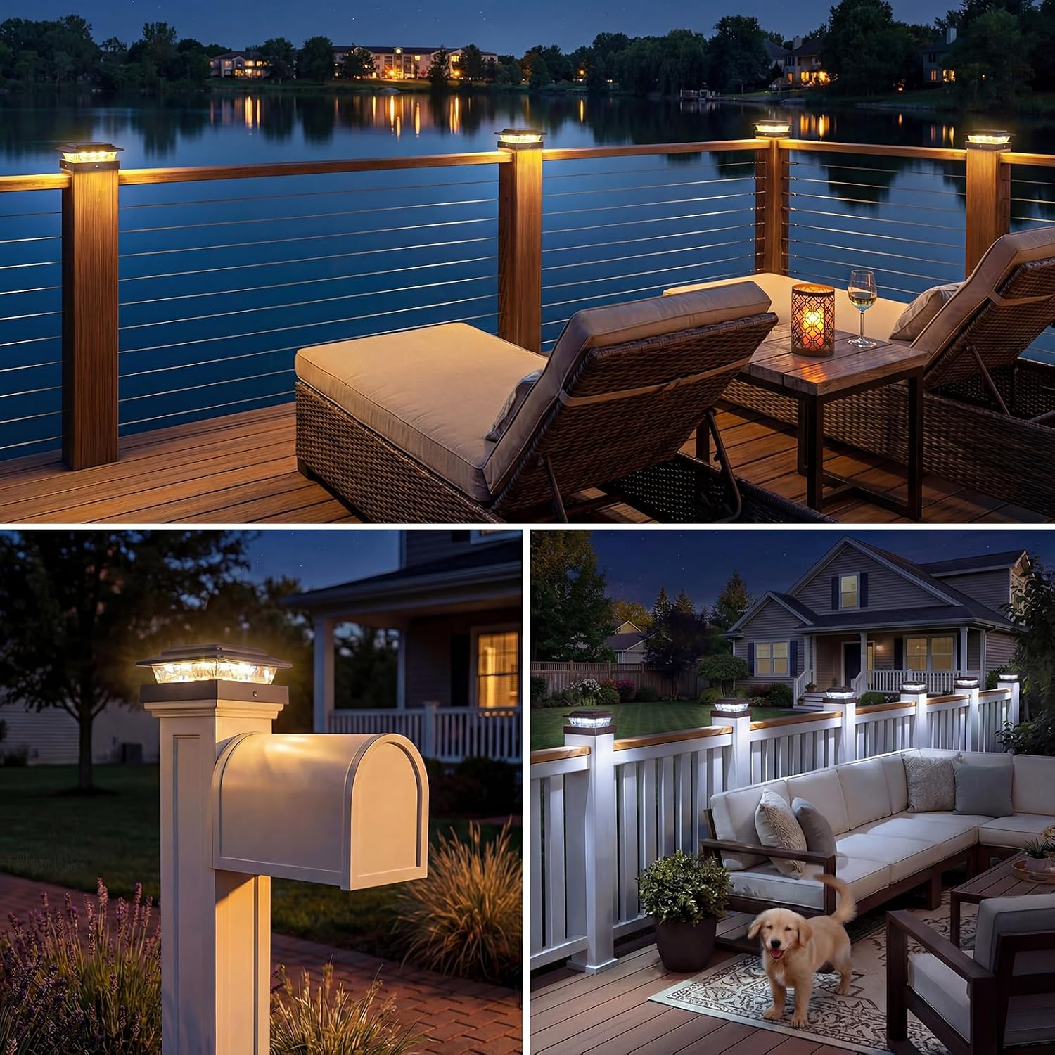 Detalle de Kolpop Solar Post Cap Lights 12-Pack