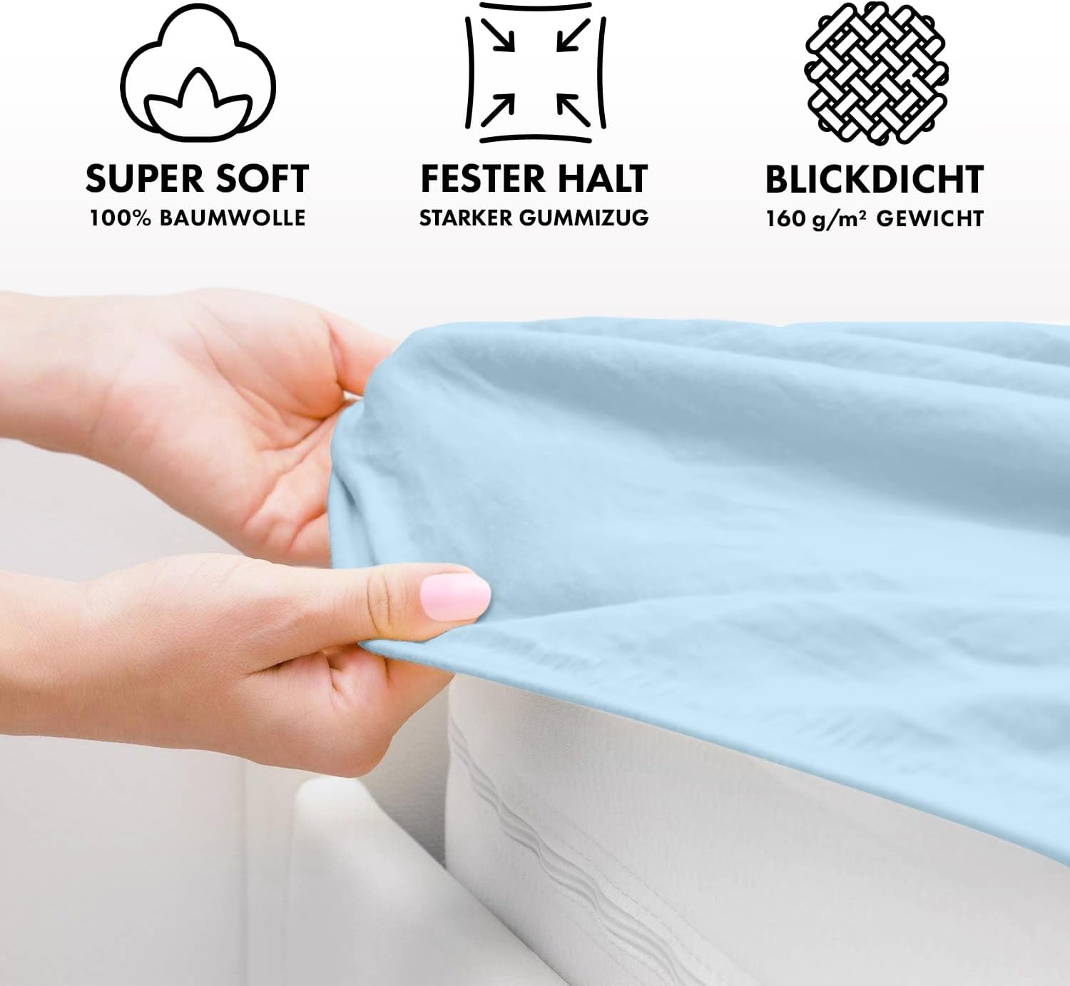 Thumbnail 2 de Jacobson Jersey Spannbettlaken 60x120-70x140 cm