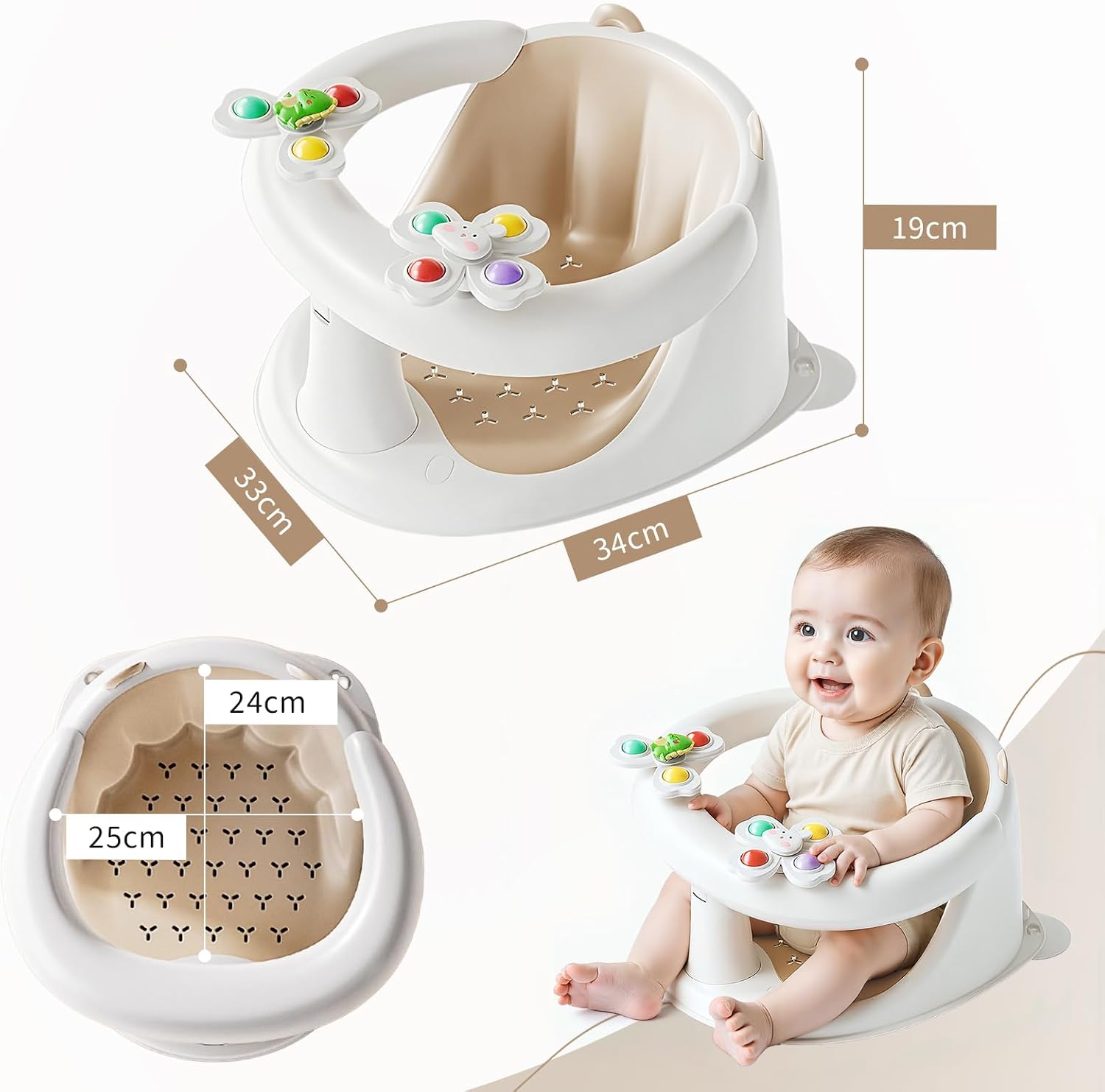 Detalle 2 de FOVVZDIL Baby Bath Seat 6 Months Plus