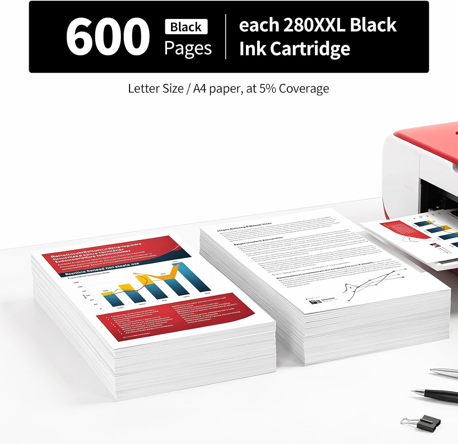 Detalle 2 de LinkDocs Black Ink Cartridges, 280XXL