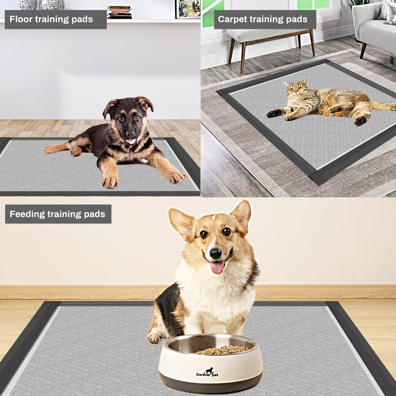 Detalle de Gardner Pet Carbon Puppy Pads 71x94cm – Super Absorbent & Leak-Proof (30 Pack)