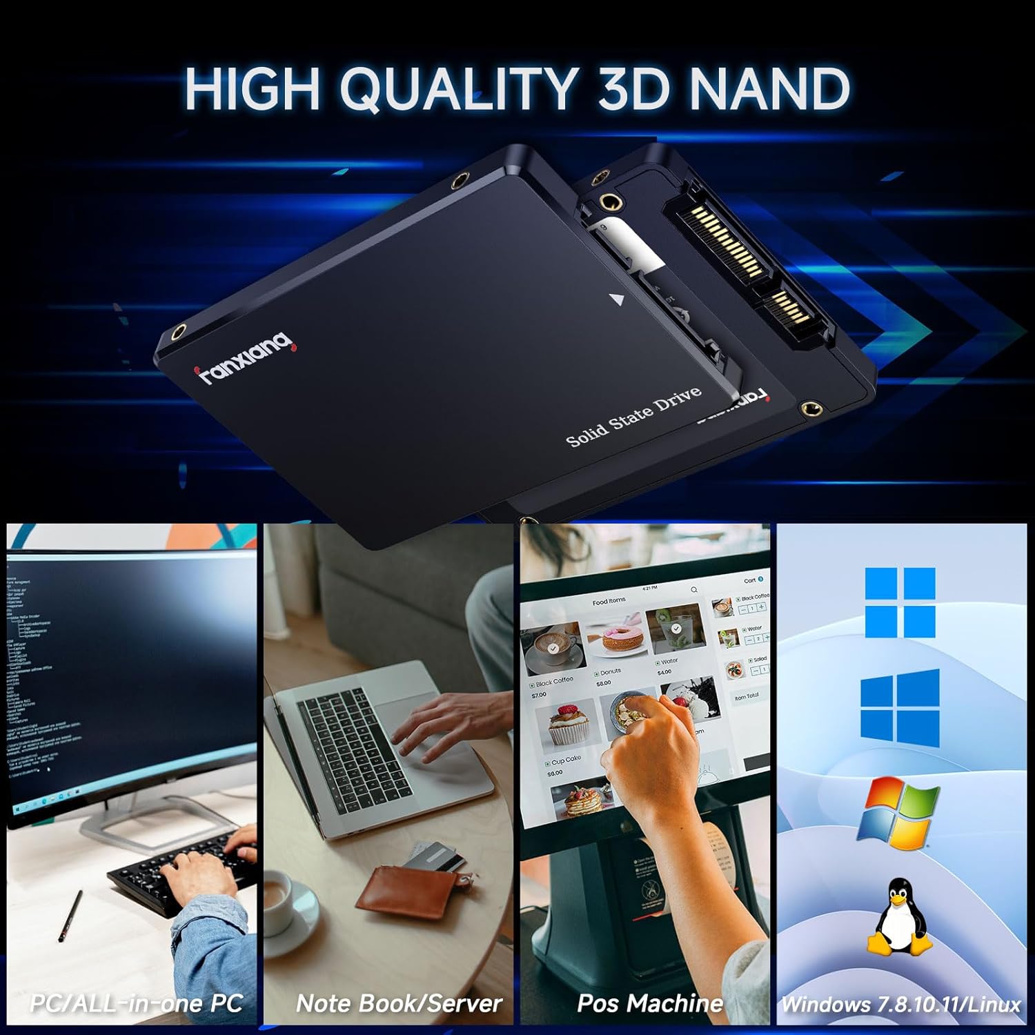 Detalle de Fanxiang 1TB 2.5-Inch SATA III SSD (S101Q): Fast, Reliable Storage for Laptop and Desktop
