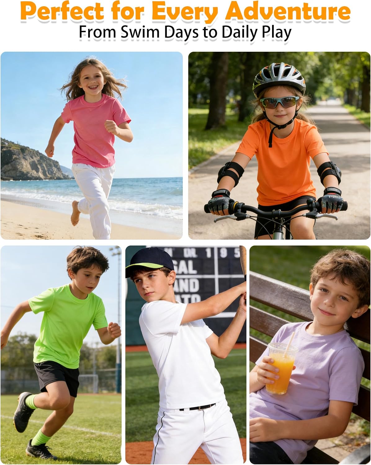 Detalle 2 de DRONIRING Boys' Swim Shirt, UPF 50+