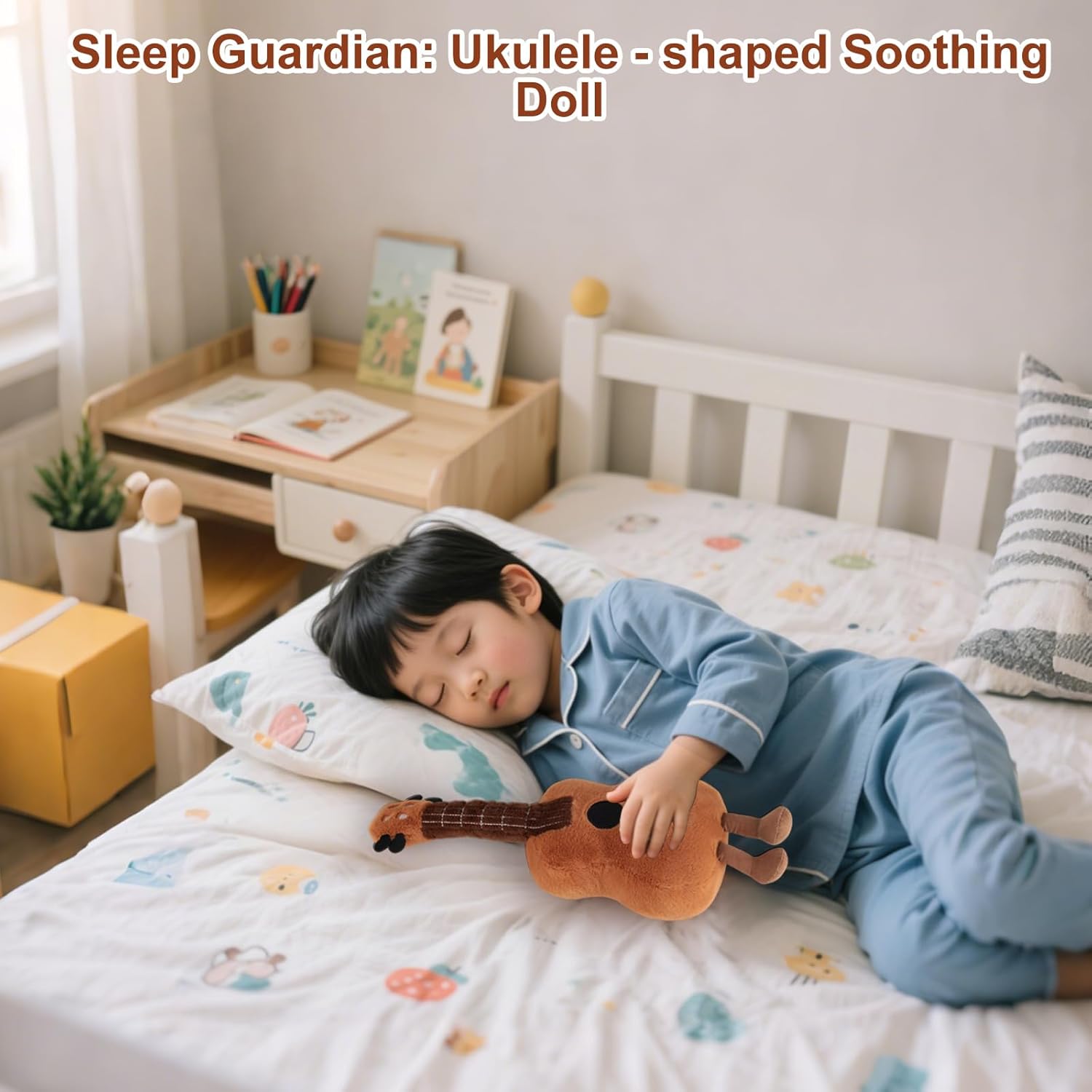 Thumbnail 1 de Cute Guitar Plushie Toy — Musical Plush Doll for Cozy Rooms and Gifts