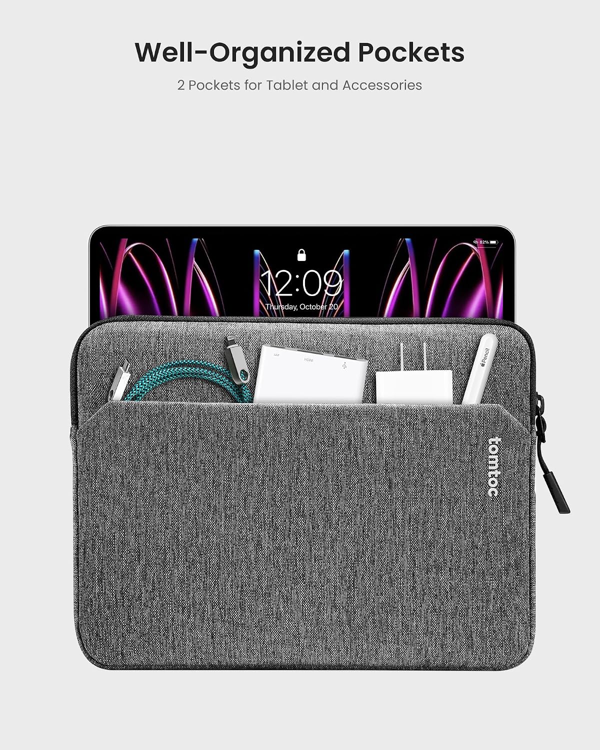 Thumbnail 1 de tomtoc Slim Tablet Sleeve Bag for 13-inch iPad Pro / iPad Air / Galaxy Tab / Surface Pro – Ultra-Slim Protection