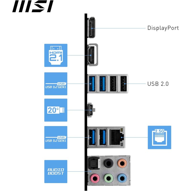 Detalle 2 de MSI PRO WIFI Z790-S WIFI: potencia profesional con conectividad Wi‑Fi y DDR5 para zócalo LGA1700
