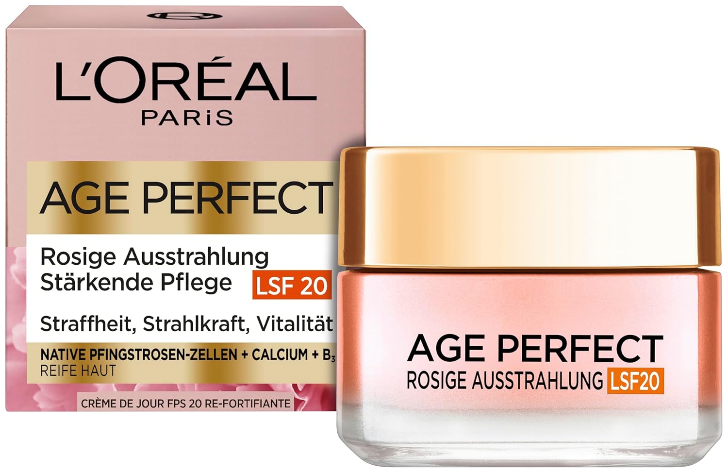 Detalle de L’Oréal Paris Rosé Tagespflege LSF 20 – Age Perfect Golden Age, 50 ml