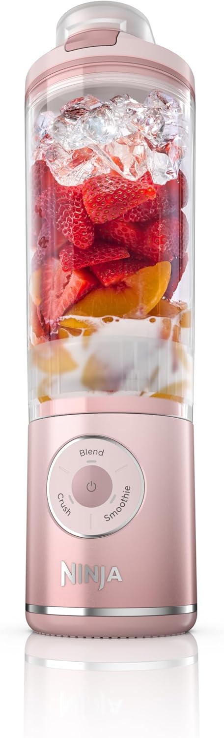 Detalle de Ninja Blast Max: Portable 22 oz Blender with Twist & Go, 3 Auto IQ Programs, Cordless, Pink