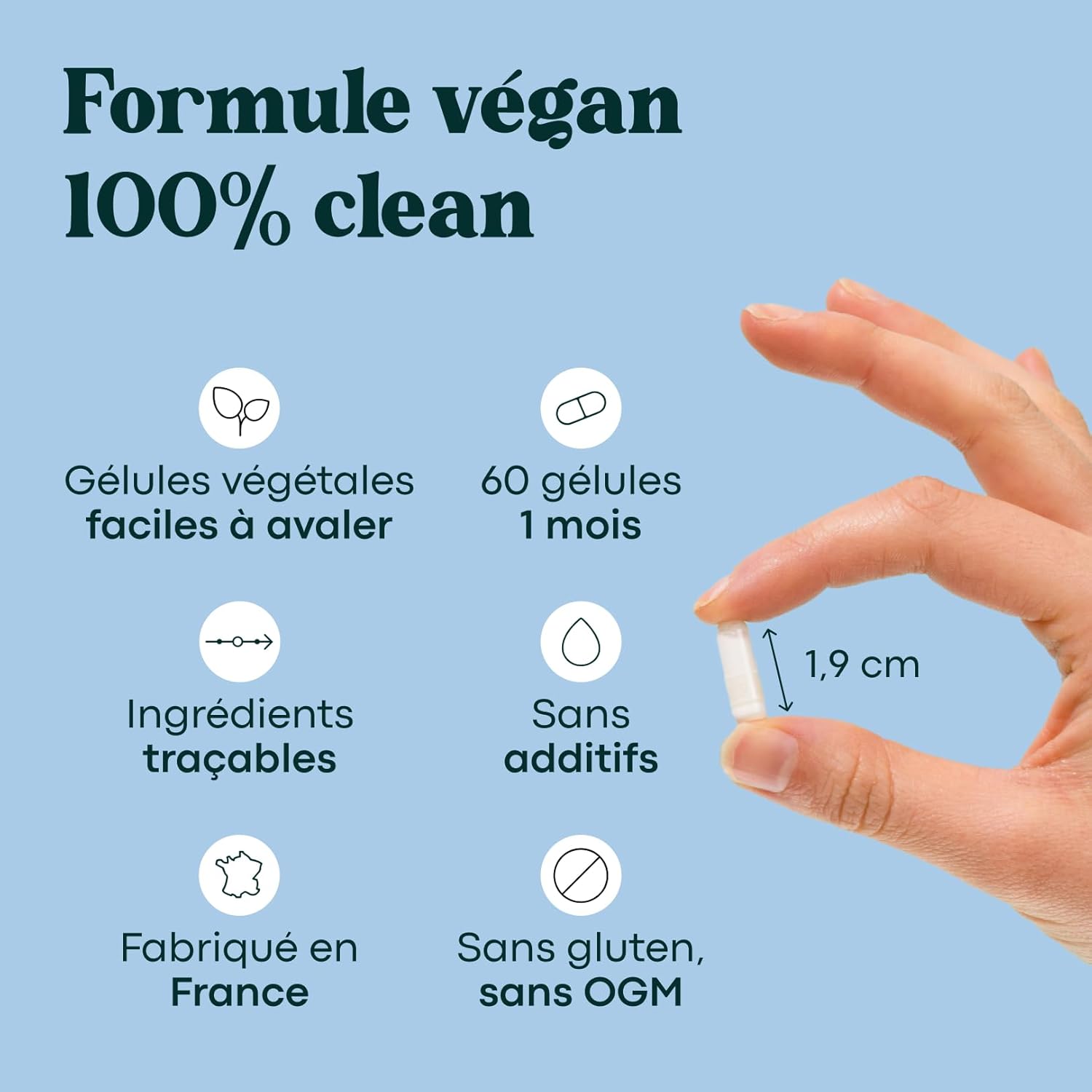 Thumbnail 3 de Magnésium Marin + Vitamine B6 - Essentials by Novoma, Cure d’un mois (60 gélules végétales)