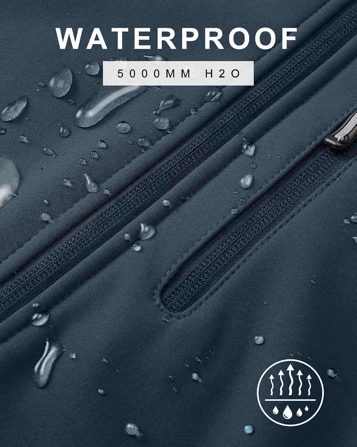 Detalle de 33,000ft Men's Waterproof Softshell Jacket 3‑Pocket
