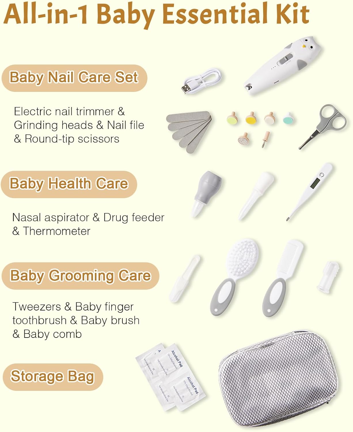 Thumbnail 3 de Lictin 26-in-1 Baby Grooming Kit with Light