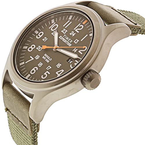 Detalle 2 de Timex Expedition Scout TW4B14000: Orologio da uomo con cinturino in tessuto verde, 40 mm