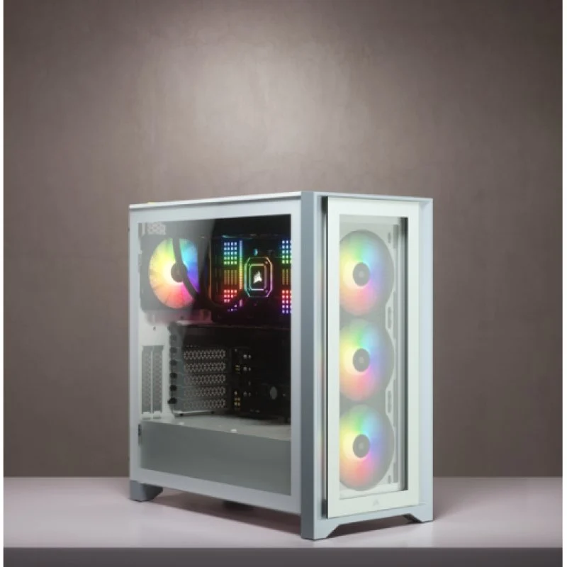 Thumbnail 3 de Corsair iCUE 4000X RGB Cristal Templado USB 3.0 Blanca - Torre ATX media