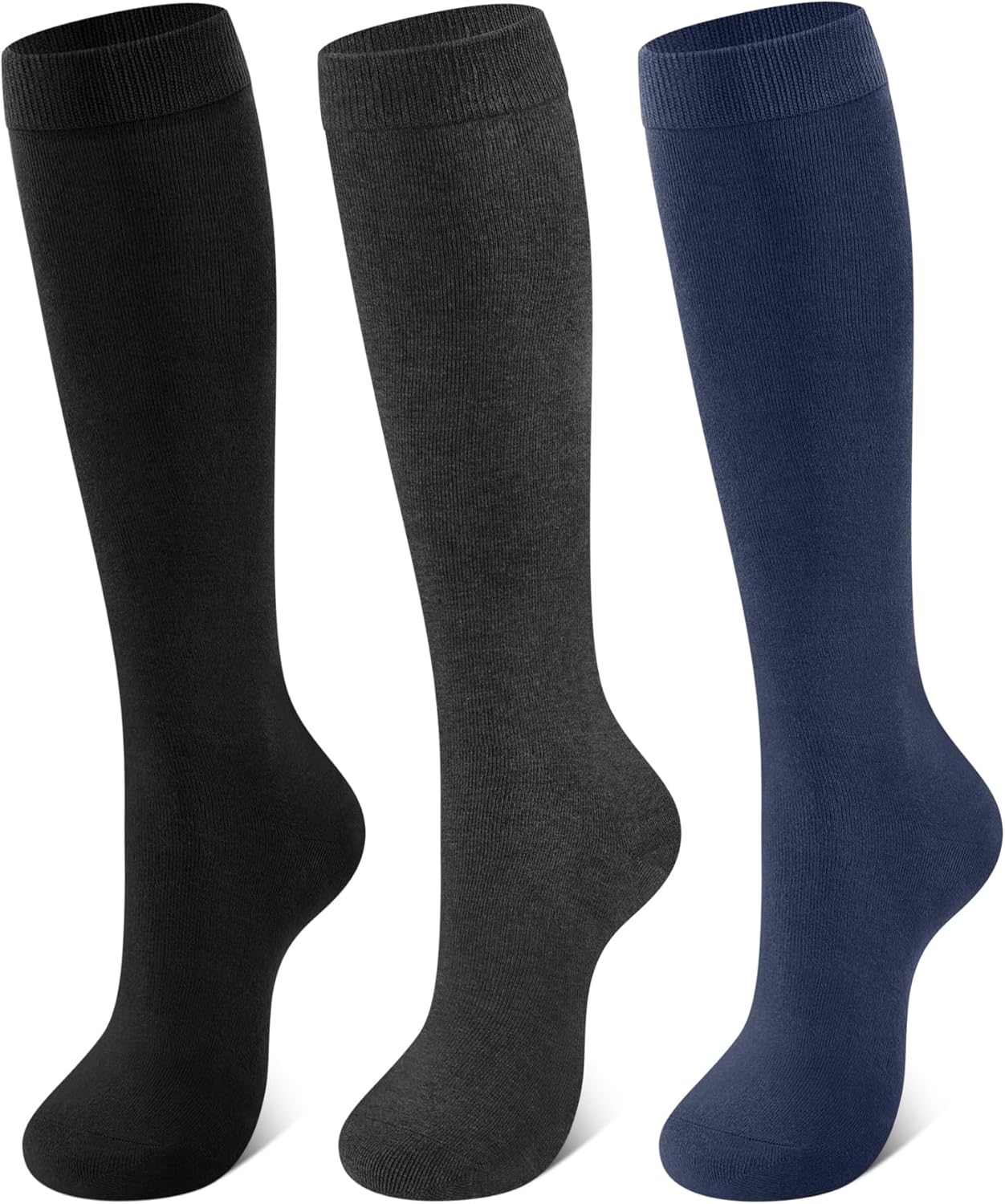 Thumbnail 6 de CLOSEMATE — 3 paires de chaussettes hautes femmes 35-38 / 39-42, coton doux 80%, respirantes et élastiques