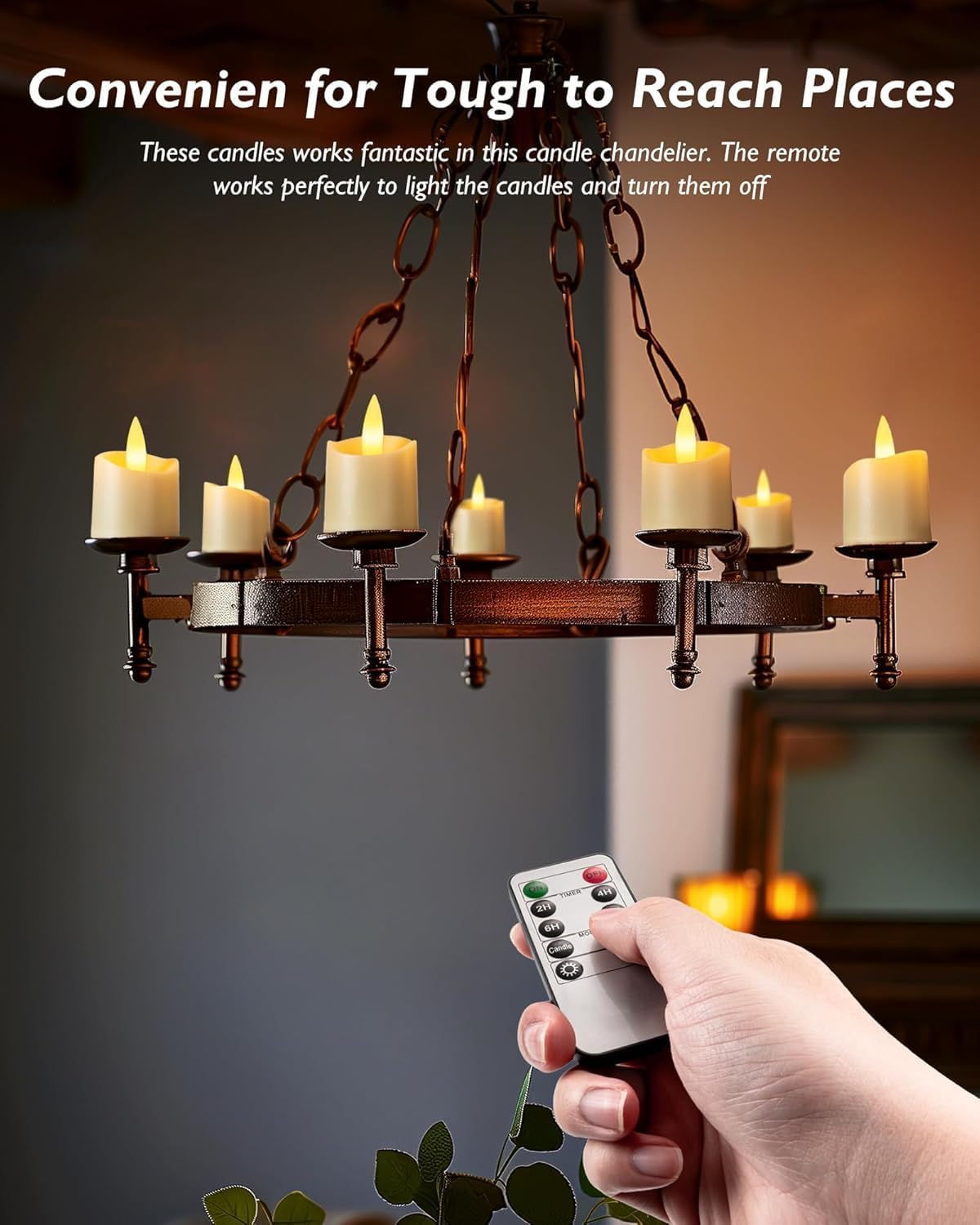 Detalle de Homemory LED Teelichter mit Timer und Fernbedienung