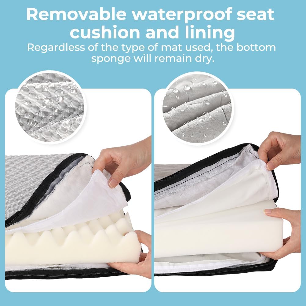 Detalle de KYG Dog Car Seat for Back Seat – 2-in-1 Booster Pad & Washable, for Medium to Large Dogs