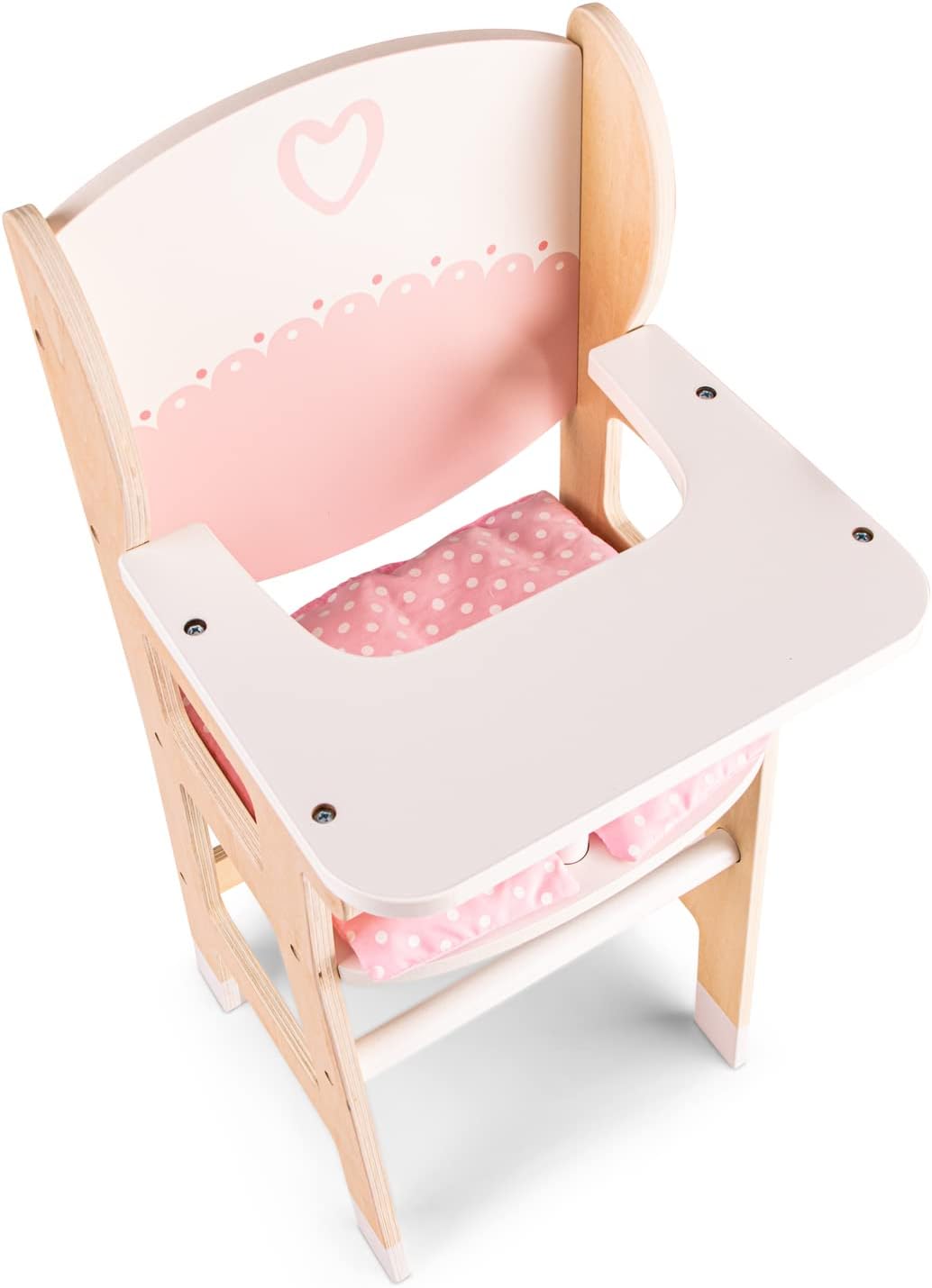 Detalle 2 de New Classic Toys 10775 – drewniane krzesełko dla lalek z pościelą