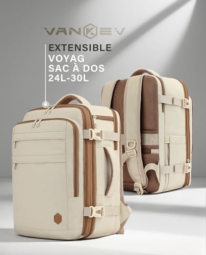 Thumbnail 7 de VANKEV Sac à Dos Voyage Cabine extensible – 40x30x20 cm (étendable 40x30x25 cm) pour Ryanair et compagnies européennes