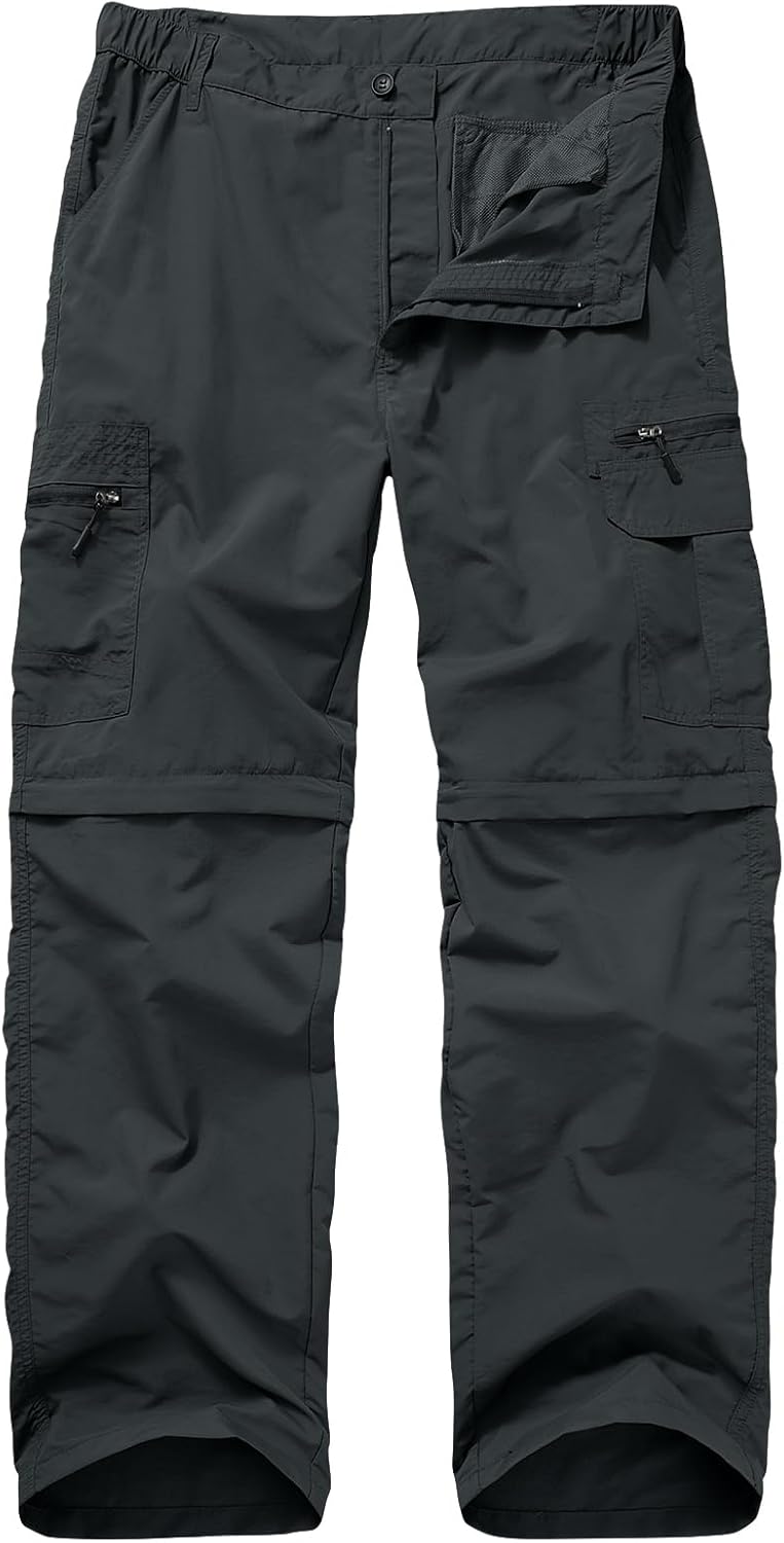Detalle de Winebox Walking Hiking Trousers Mens – Convertible Zip Off Lightweight Quick Dry Cargo Pants