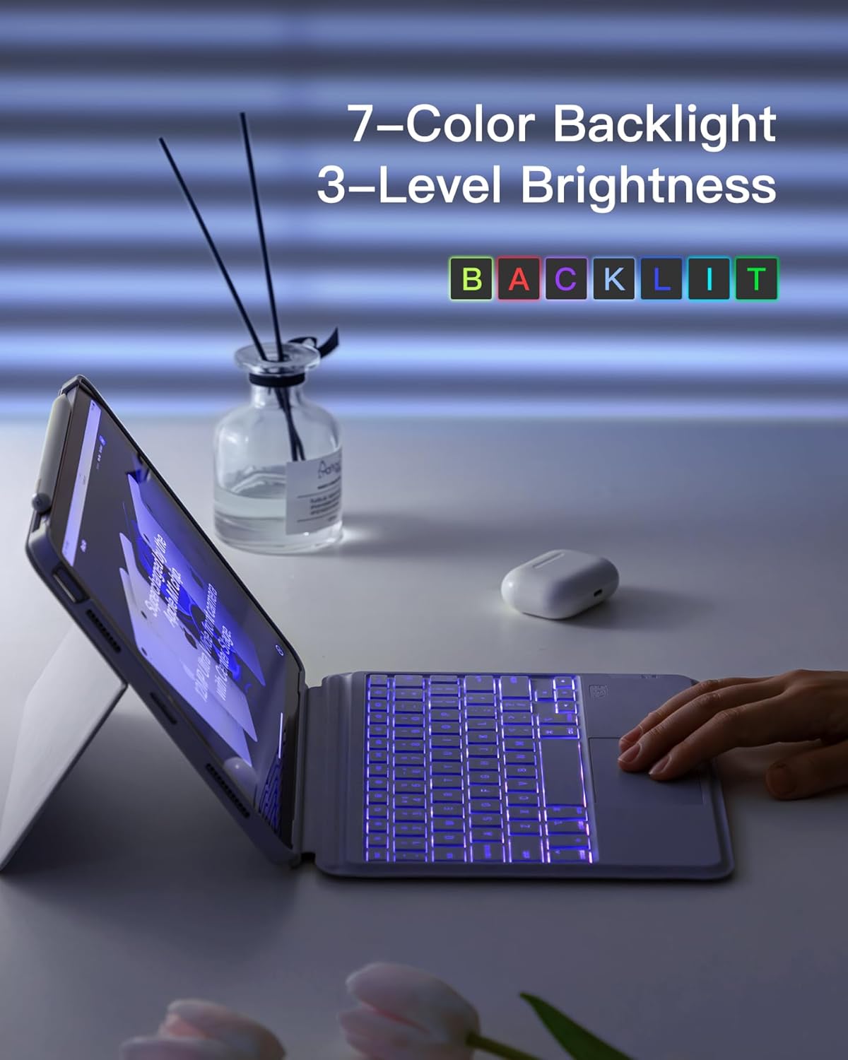 Thumbnail 4 de Inateck Detachable Keyboard Case with Trackpad (Purple) for iPad Air 11-inch & iPad Pro 11-inch