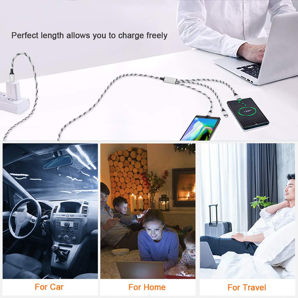 Thumbnail 6 de Multi Charging Cable 5ft 3Pack 3-in-1