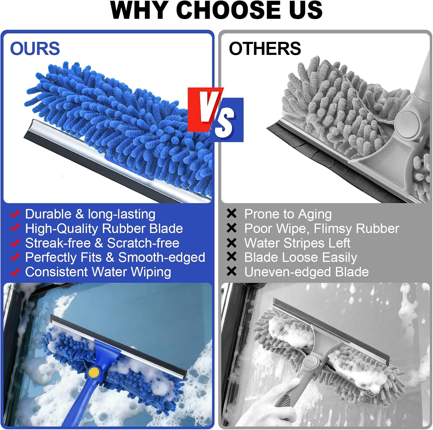 Thumbnail 5 de Wontolf Window Squeegee, 79-Inch Extension Pole