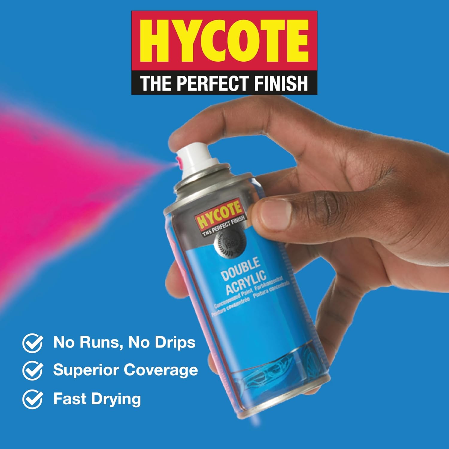 Thumbnail 5 de Hycote Noir Mat 400 ml – peinture aérosol noir mat à haute couverture