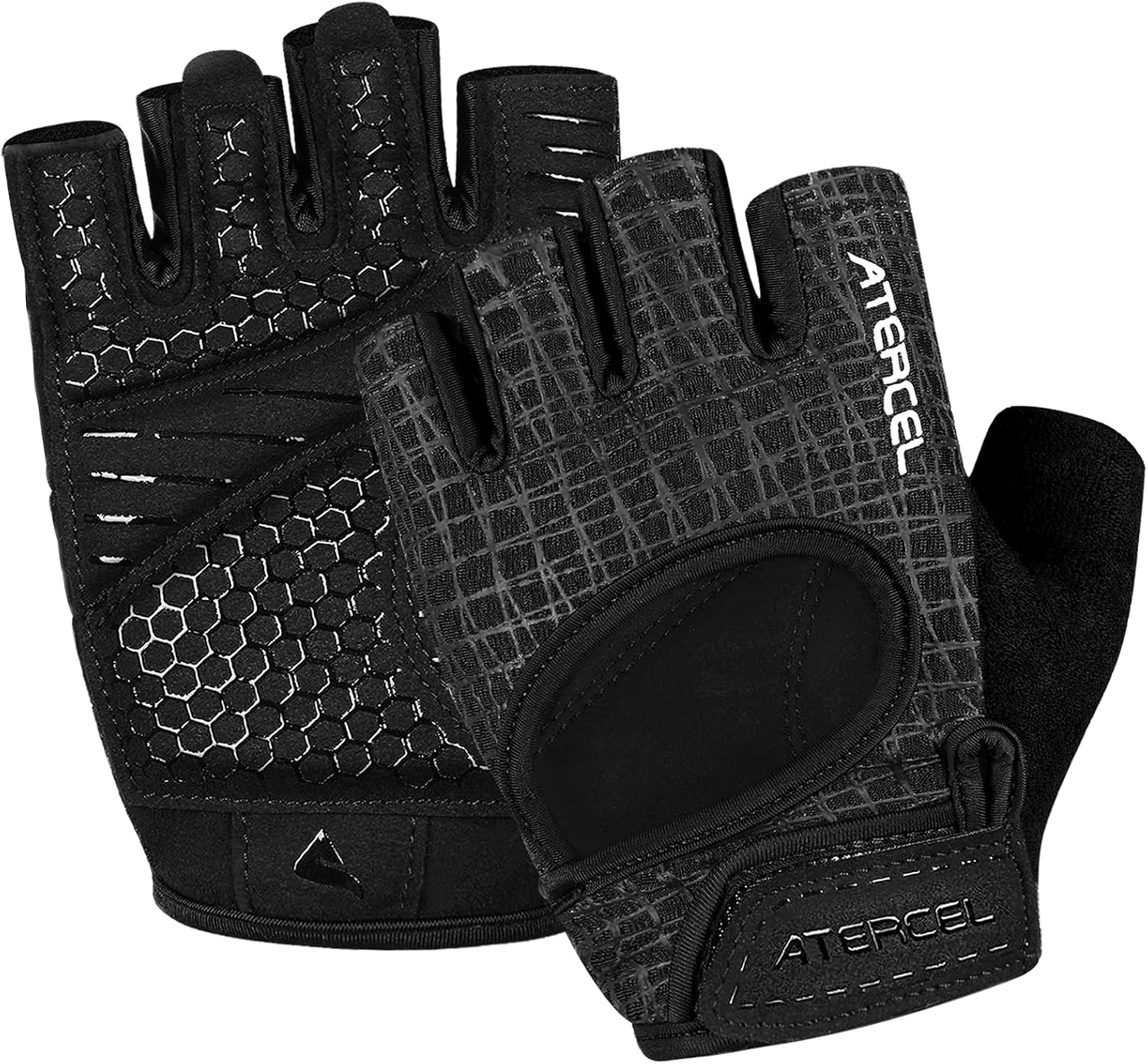 Detalle de ATERCEL CWG16 Workout Gloves, Large Half-Finger with Padded Grip