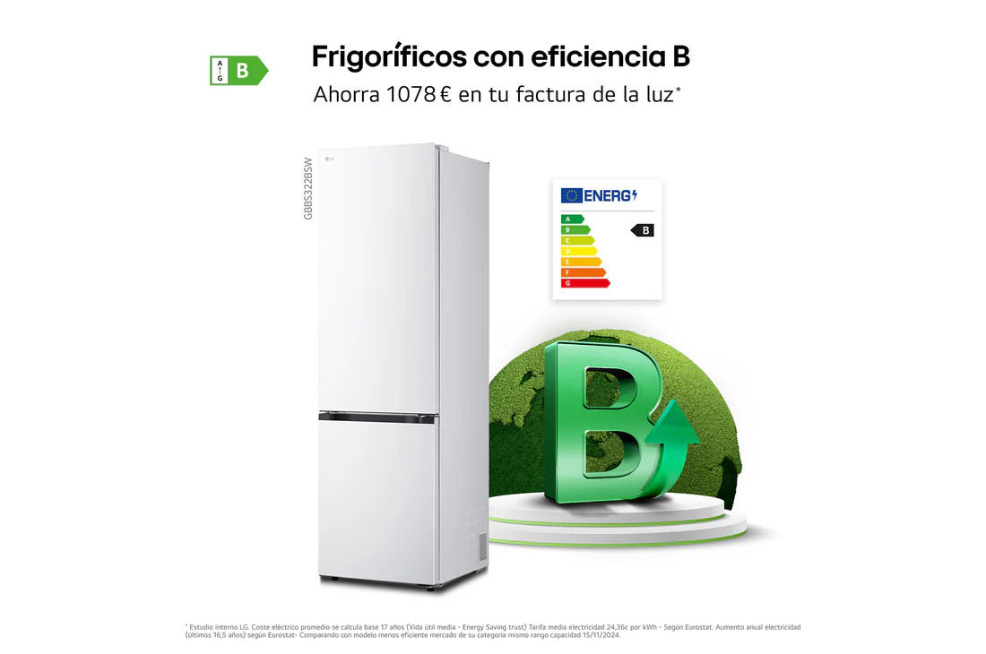 Thumbnail 4 de LG GBBS322BSW frigorífico combi 375l